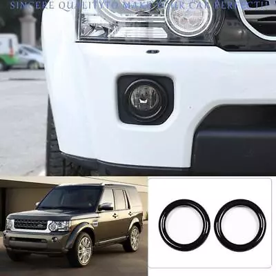 For Land Rover Discovery 4 2010-2016 Gloss Black Front Bumper Fog Light Ring 2PC • $38.14