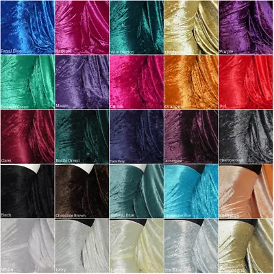 £3.99 • Buy Crushed Velvet Fabric Premium Quality Medium Weight Stretch Craft Material RM156