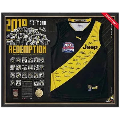 Brand New Richmond 2019 Premiers Official Afl Team Signed Guernsey Framed • $1499