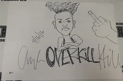 Angela Hill Signed 18x24 Hand Drawn Sketch BAS Beckett COA UFC Invicta Autograph • $199.99