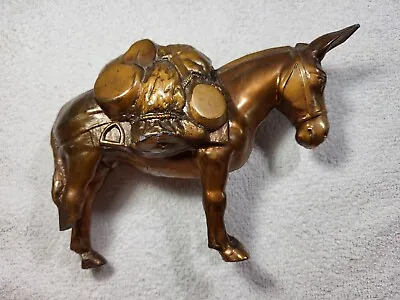 Very Rare 1940s Phil Di Napoli Street Pack Mule / Donkey Heavy Copper Statue  • $125