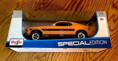 Maisto Special Edition 1970 Ford Mustang Mach 1 Orange/black  Paint 1/18 Scale • $39.99