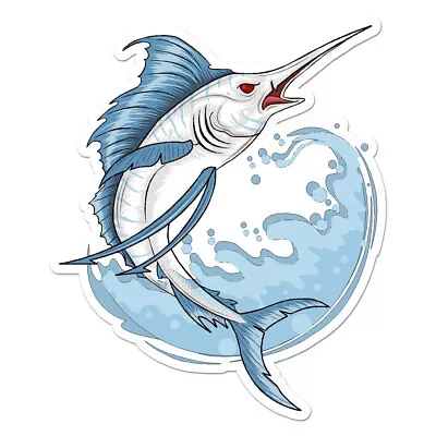 Marlin Swordfish Jump Vinyl Decal Sticker - Ebn7974 • $3.45