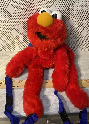 ELMO Backpack. Sesame Street Blue Adj. Straps. Zips. Kids. Vintage 1989 • $15.88