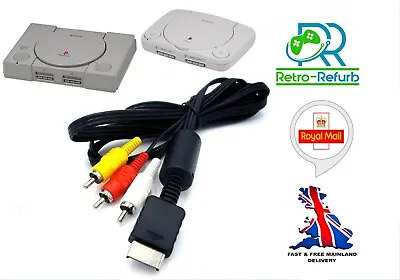 £3.49 • Buy Playstation 1 PS1 PSONE AV Cable TV Lead Composite Video Audio RCA - UK Fast P&P