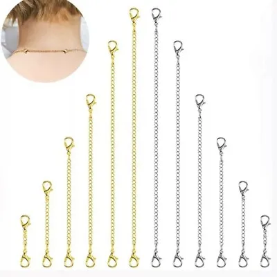 Silver Gold Rose Gold Plated 1'- 22' Chain Extender Extension Necklace Bracelet • £3.64