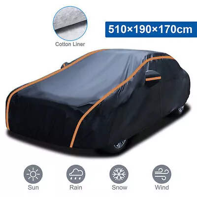 US Full Car Cover Waterproof All Weather Protection Anti-UV PEVA+Cotton Lining • $39.99