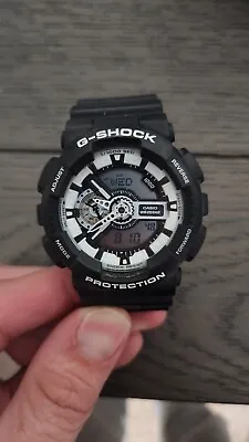 Casio G-Shock Black & White GA100BW-1A  Analog-Digital X Large Men's Watch • $45