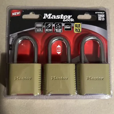 Master Lock 875TRILF 1 1/2  Combination Padlock - Pack Of 3 • $29.95