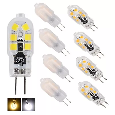1X 10X Mini G4 LED Bulbs 12V 220V 2W 12LEDs SMD Replace 20W Halogen White Lamps • £2.87