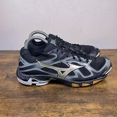 Mizuno Wave Bolt 5 Black Gray Volleyball Shoes Women's Size 8.5 • $39.99