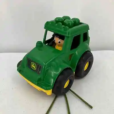 Mega Bloks Block John Deere Green Yellow Plastic Building Toy Lil Tractor Farmer • £14.25