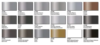 Vallejo Metal Color Choose Or Mix Any From Scroll Down Full Range 32ml Bottles • £6.91