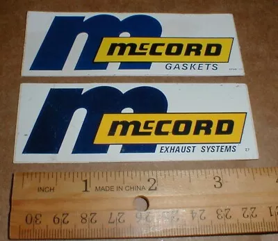 2 VTG McCord Gaskets Old Drag Racing Decal Sticker Lot 1960's-70's • $25