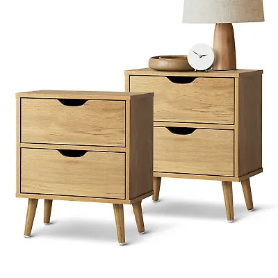 Oikiture 2 X Bedside Tables Side Table Bedroom Furniture Wooden • $103.80