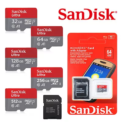 SanDisk Micro SD Memory Card TF Card 32GB 64GB 128GB 256gb 512gb 100M/S Class10 • $14.16