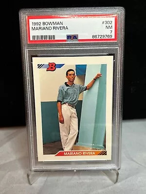 1992 Bowman #302 Mariano Rivera New York Yankees RC Rookie PSA 7 NM • $0.99