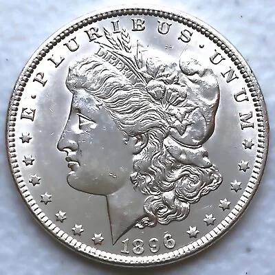 1896 Au/unc Morgan Silver Dollar 90% $1 Coin Us #e214 • $30.77