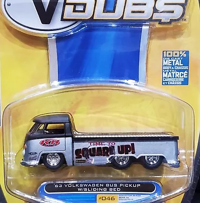 $16.99 • Buy Jada 63 1963 Volkswagen VW Bus Pickup Truck W/Sliding Bed V Dubs Hauler Silver