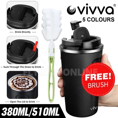 $15.99 • Buy Coffee Mug Stainless Steel Double Wall Leakproof Travel Cup Insulated Reusable
