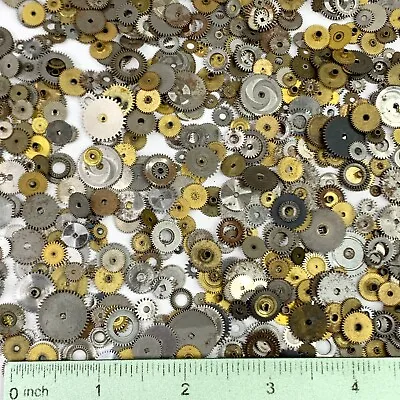 100 Gears Minute Ratchet Hour Wheels Steampunk Watch Part Altered Art Lot Pocket • $19.99