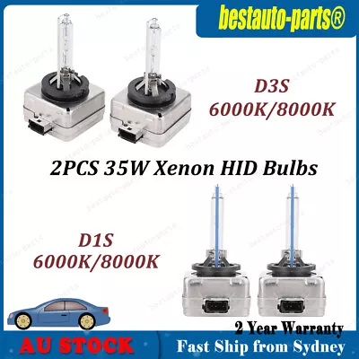 2PCS D1S / D3S 35W Car Headlight HID Xenon Lamp Bulb Replacment 6000K 8000K AU • $25.26