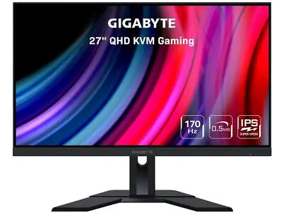 $269.99 • Buy GIGABYTE M27Q 27  170Hz 1440P KVM Gaming Monitor, 2560 X 1440 SS IPS, 0.5ms (MPR
