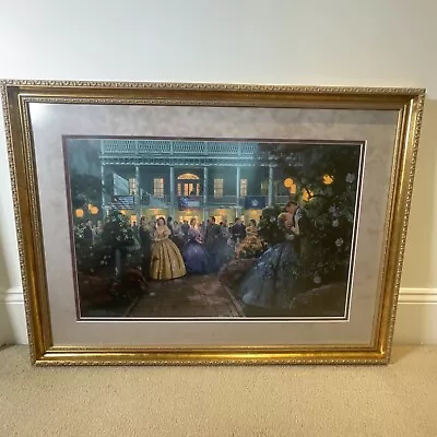 Mort Kunstler-Moonlight & Magnolias-Signed Numbered Framed Print 3156/4150 • $650