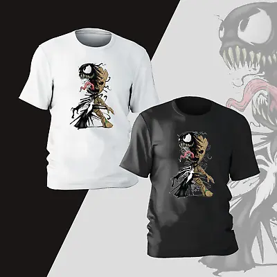 Venom Groot T-Shirt Mens Kids Comedy Marvel Inspired Funny Gift Present Tee • £15.99