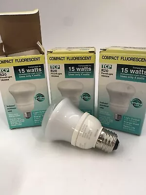 3-TCP Compact Fluorescent R20 Lamps In/Outdoor 15w EDR-04 Light Bulbs 1R2004 • $6