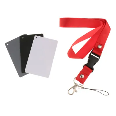 3 In 1 18% Digital White Balance Grey Card Color Exposure Cards For Video • £5.11
