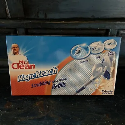 Mr. Clean Magic Reach Scrubbing Tub And Shower 8 Pad Refills Box Discontinued • $37.99