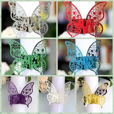 £4.20 • Buy 25pcs Butterfly Style Napkin Rings Napkins  Holders For For Wedding Birthday-