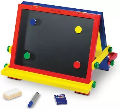 £35.99 • Buy Wooden Easel Art Set Double Sided Drawing Chalk White Board Melissa & Doug