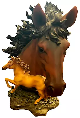 Westland Giftware Horsehead With Smaller Horse Statue - Item No 5675 • $54.99