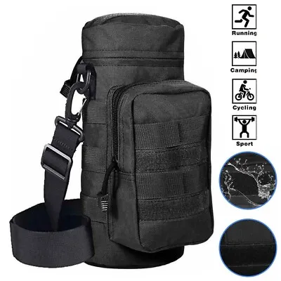 Tactical Military Water Bottle Pouch Holder Hiking Kettle Gear Molle Pack Bags • $12.96