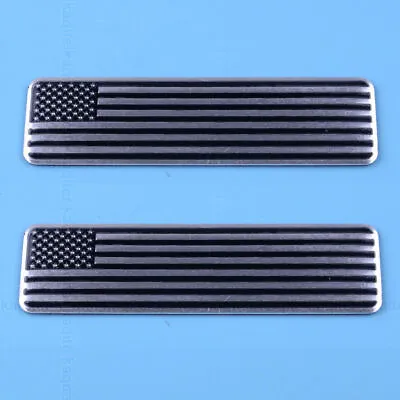 $14.36 • Buy 2x Metal Black USA American Flag Car Emblem Badge Motorcycle Sticker Accessories