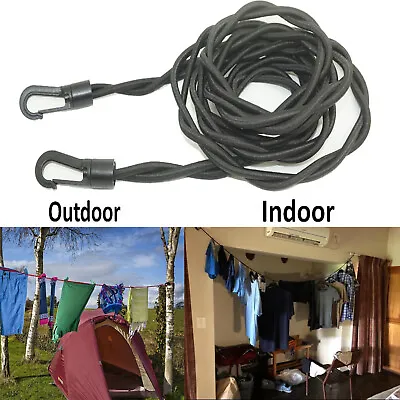 £5.99 • Buy Holiday Travel Clothes Line Clothesline Washing Camping Hanging Airer Rope Drier