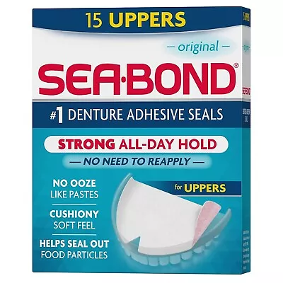 Sea Bond Secure Denture Adhesive Seals Original Uppers -Free All-Day-Hold... • $6.49