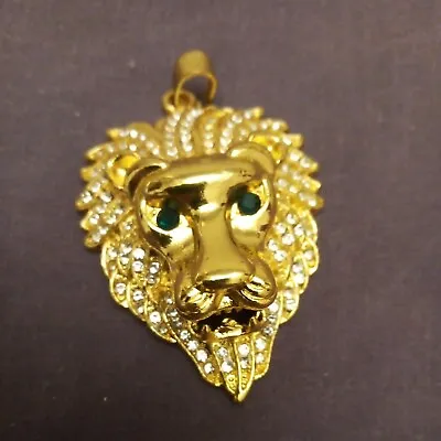 Gold Alloy Lion With Gorgeous Mane  Medallion  Pendant Without Chain • $20.95