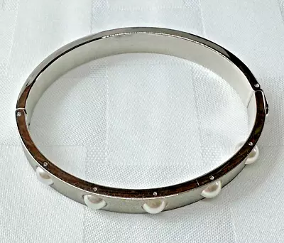 Majorica Pearl-insert Rhodium Plate Bracelet Nwt • $49.99