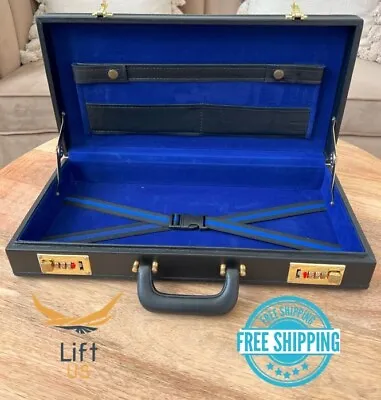 Masonic Regalia Apron Hard Case Briefcase Half Size 9x18x3 Leather Case • £72.97