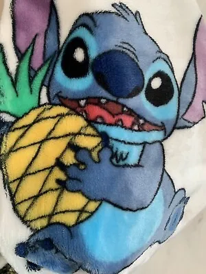 Disney Stitch Pineapple Plush Throw Blanket 50in * 70in Large White New • $35