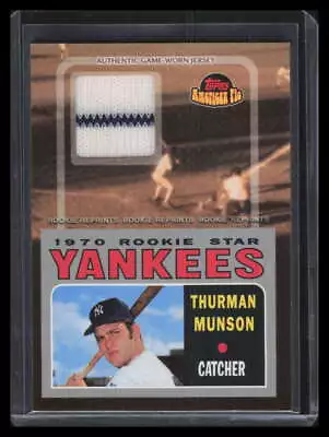 2001 Topps American Pie Rookie Reprint Relics BBRRTM Thurman Munson Jersey • $40