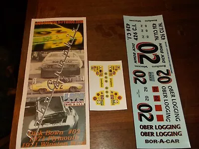 Dick Bown #02 1971  OBER LOGGING  Roadrunner 1/24th Scale Decals LoboGraphix • $11