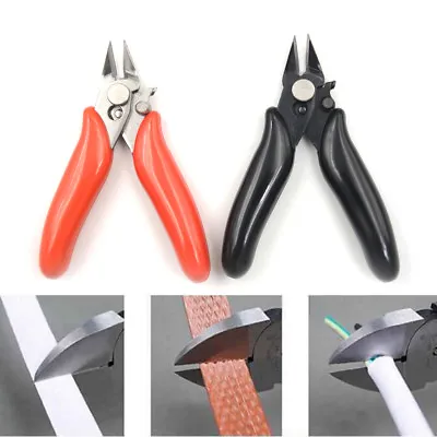 Mini Diagonal Side Cutting 3.5  Sharp Pliers Cable Wire Cutter Repair Hand T~OR • $2.94