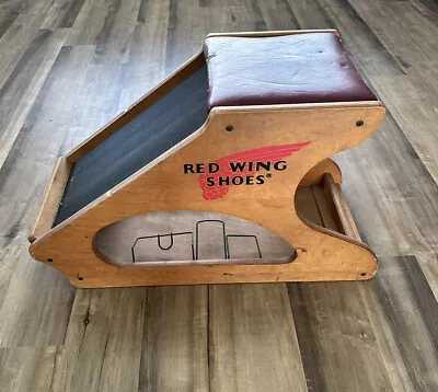 Vintage Red Wing Shoes Boot Shop Display Fitting Stool Rare! • $399.99