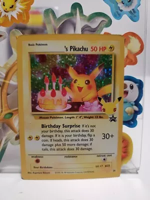 Birthday _______'s Pikachu #25 Pokemon TCG NM Celebrations • $4.99