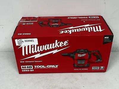 Milwaukee 0882-20 M18 18V Lithium-ion Cordless Compact Vacuum (Tool Only) • $129.99