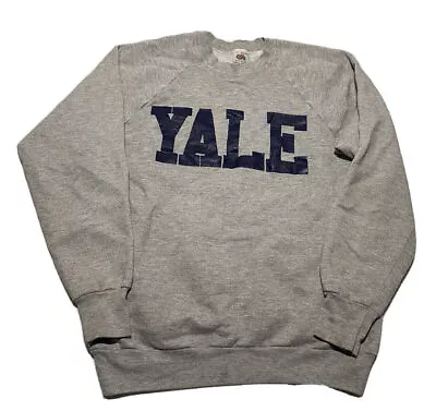 Vintage Yale University Sweatshirt Crewneck Size Small 90s USA Made M4 • $45